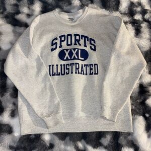 PacSun Gray and Blue Crewneck Sweater